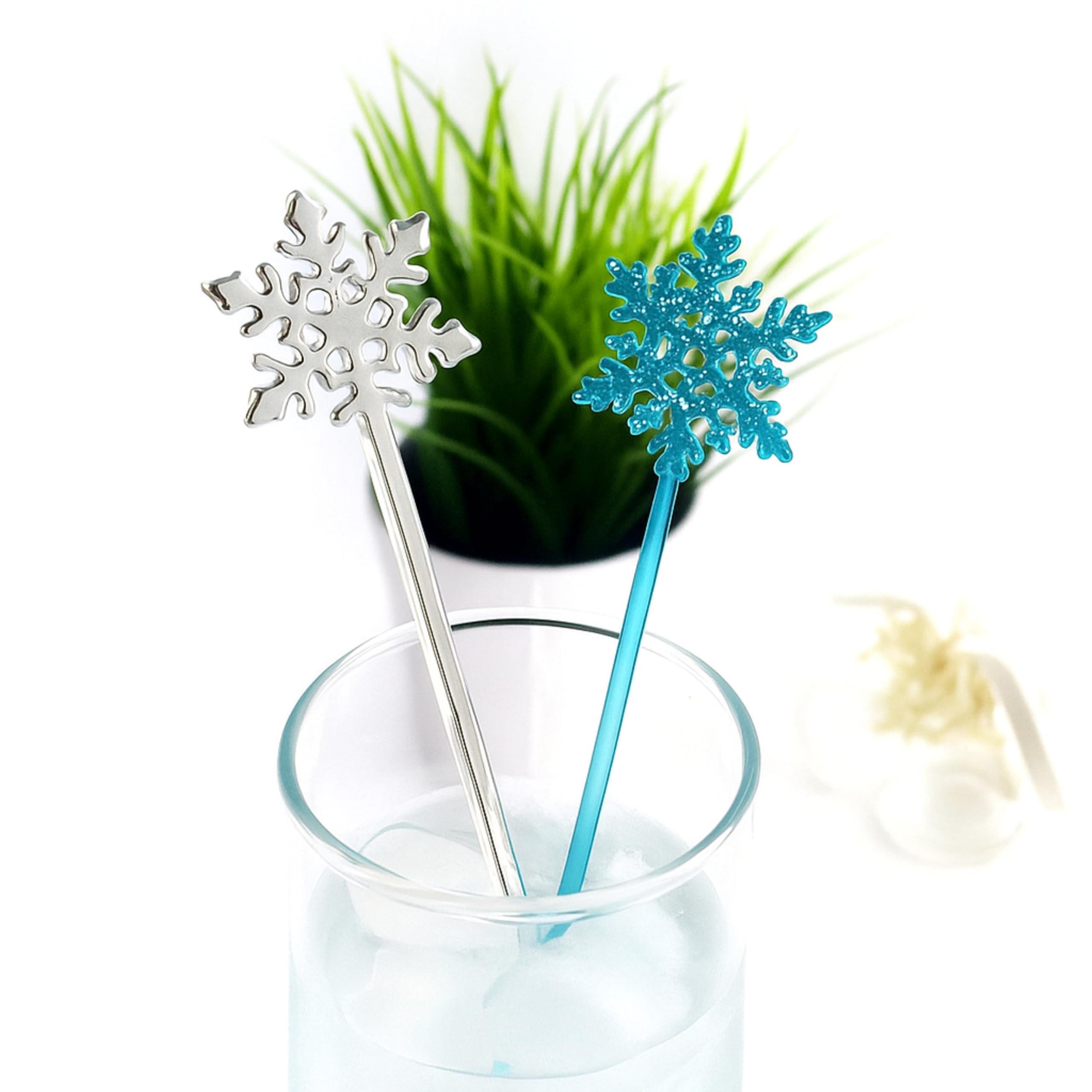 Amazon.com: Snowflake Drink Stirrers, Laser Cut Acrylic Cocktail
